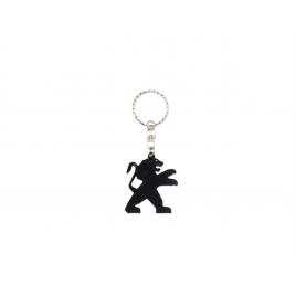 Breloc auto din plastic negru, peugeot