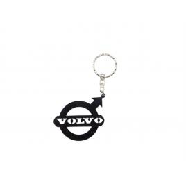 Breloc auto din plastic negru, volvo
