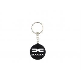 Breloc auto din plastic negru dacia
