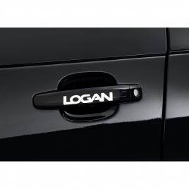 Set 4 stickere albe manere usa - logan