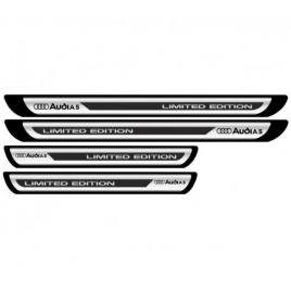 Set 4 stickere protectii praguri gri pentru audi a5, creative rey®
