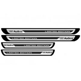 Set 4 stickere protectii praguri gri pentru audi a6, creative rey®
