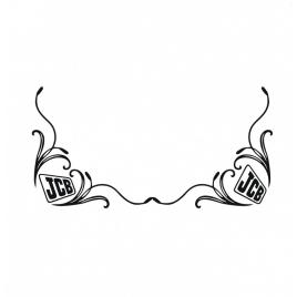 Set stickere jcb geamuri laterale 30 cm, creative rey®