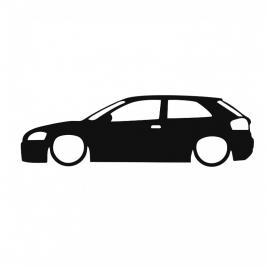 Sticker audi a3 8p 15cm, creative rey®