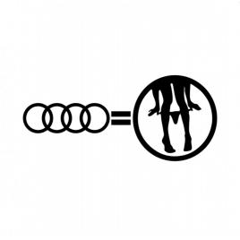 Sticker audi dropper 15 cm, creative rey®