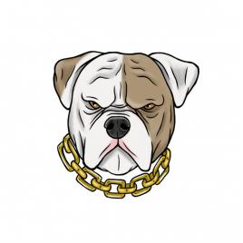 Sticker angry dog 20cm, creative rey®
