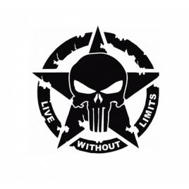 Sticker army craniu 15 cm, creative rey®