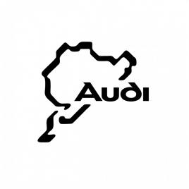 Sticker audi circuit 15 cm, creative rey®