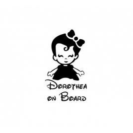 Sticker auto - baby on board fetita 25x15