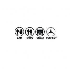Sticker bad good perfect mercedes 20x5.8 cm, creative rey®