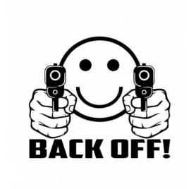 Sticker back off 15cm, creative rey®