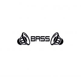 Sticker bass 18x5 cm, creative rey®