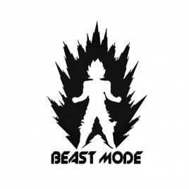 Sticker beast mode 15cm, creative rey®