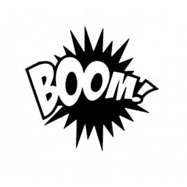 Sticker boom 15cm, creative rey®