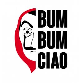 Sticker bum bum ciao 15x13 cm, creative rey®