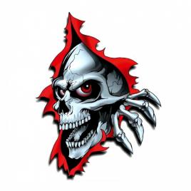 Sticker craniu 15 cm, creative rey®