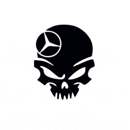 Sticker craniu mercedes 12x10 cm, creative rey®