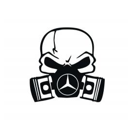 Sticker craniu mercedes 12x12 cm, creative rey®