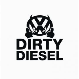 Sticker dirty diesel volkswagen 10x10 cm, creative rey®