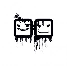 Sticker devil face 12x12, creative rey®