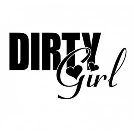 Sticker dirty girl 15 cm, creative rey®