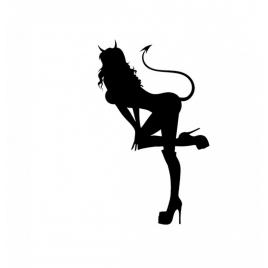 Sticker evil girl 15 cm, creative rey®