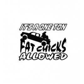 Sticker fat chicks allowed 15 cm, creative rey®