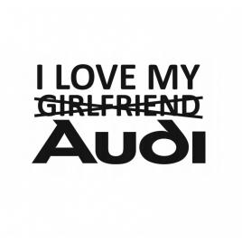 Sticker i love my audi 15 cm, creative rey®
