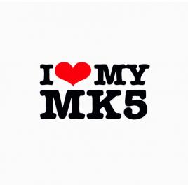 Sticker i love my mk5 13x6.7 cm, creative rey®