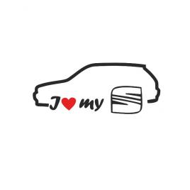 Sticker i love my seat hatchback 16x6 cm, creative rey®