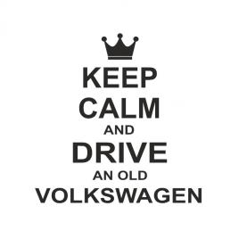 Sticker keep calm volkswagen 14x14 cm, creative rey®