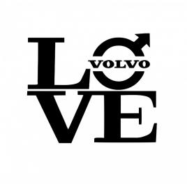 Sticker love volvo 15 cm, creative rey®