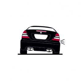 Sticker mercedes spate 15x9.2 cm, creative rey®