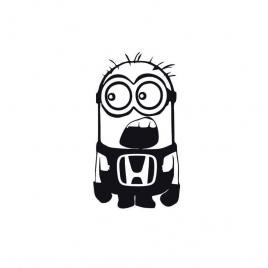 Sticker minion honda 15x8 cm, creative rey®