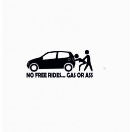 Sticker no free rides polo 15x5 cm, creative rey®