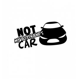 Sticker not my boyfriend car 15 cm, creative rey®