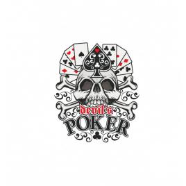 Sticker poker schelet 15 cm, creative rey®