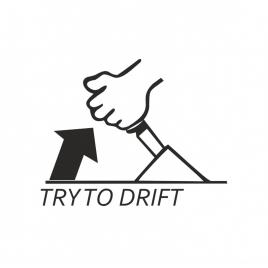 Sticker sticker try to drift 13x10 cm, creative rey®