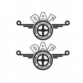 Sticker set daf eindhoven 20 cm, creative rey®