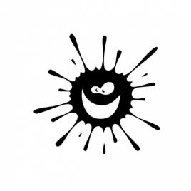 Sticker splash face 15 cm, creative rey®