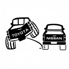 Sticker toyota vs nissan 15 cm, creative rey®