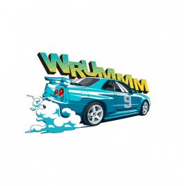 Sticker vruum, 15 cm, creative rey®