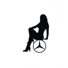 Sticker women mercedes 15x10 cm, creative rey®