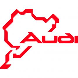 Sticker auto ''audi pista'', 20x20 cm, rosu