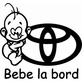 Sticker auto ''bebe la bord toyota'', 17x16cm, negru