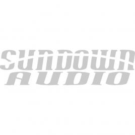 Sticker auto ''sundown audio'', 18x8 cm, alb