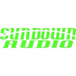 Sticker auto ''sundown audio'', 18x8 cm, verde