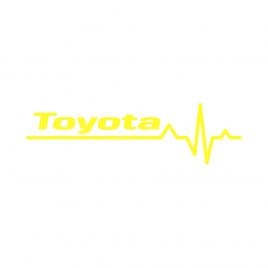 Sticker auto ''toyota life'', 20x7 cm, galben