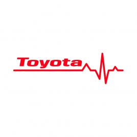 Sticker auto ''toyota life'', 20x7 cm, rosu