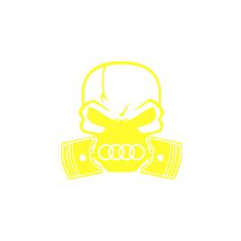 Sticker auto audi toxic, 20x20 cm, galben